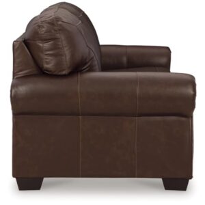 Signature Design by Ashley Colleton Classic Leather Match Sofa with Nailheads, Dark Brown