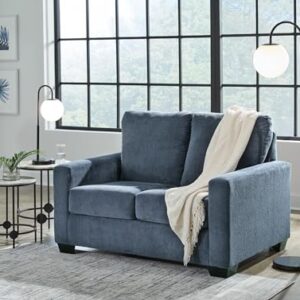 Signature Design by Ashley Rannis Sofa Sleeper Sofabed, 54"W x 40"D x 39"H, Blue