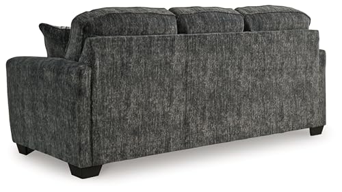 Signature Design by Ashley Lonoke Modern Sofa with 2 Accent Pillows, Gray