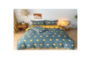 4pcs preppy bedding sheets & pillowcases sets, cotton bed sheets and pillow covers and duvet cover, soft bed set, bedding sets & collections, bedsheets for women, men, teen girl boys cd3-6112-2