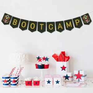 Army Boot camp Party Decorations,Army Bootcamp Banner For Military Recruits Army Farewell Party Welcome Ceremony Party