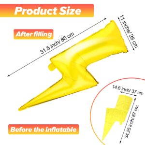 4PCS Lightning Bolt Balloon 34inch Yellow Lightning Bolt Foil Party Balloons Large Flash Balloons Foil Lightning Bolt Shape Balloons For Birthday Party Wedding Baby Shower Boys Decoration Supplies