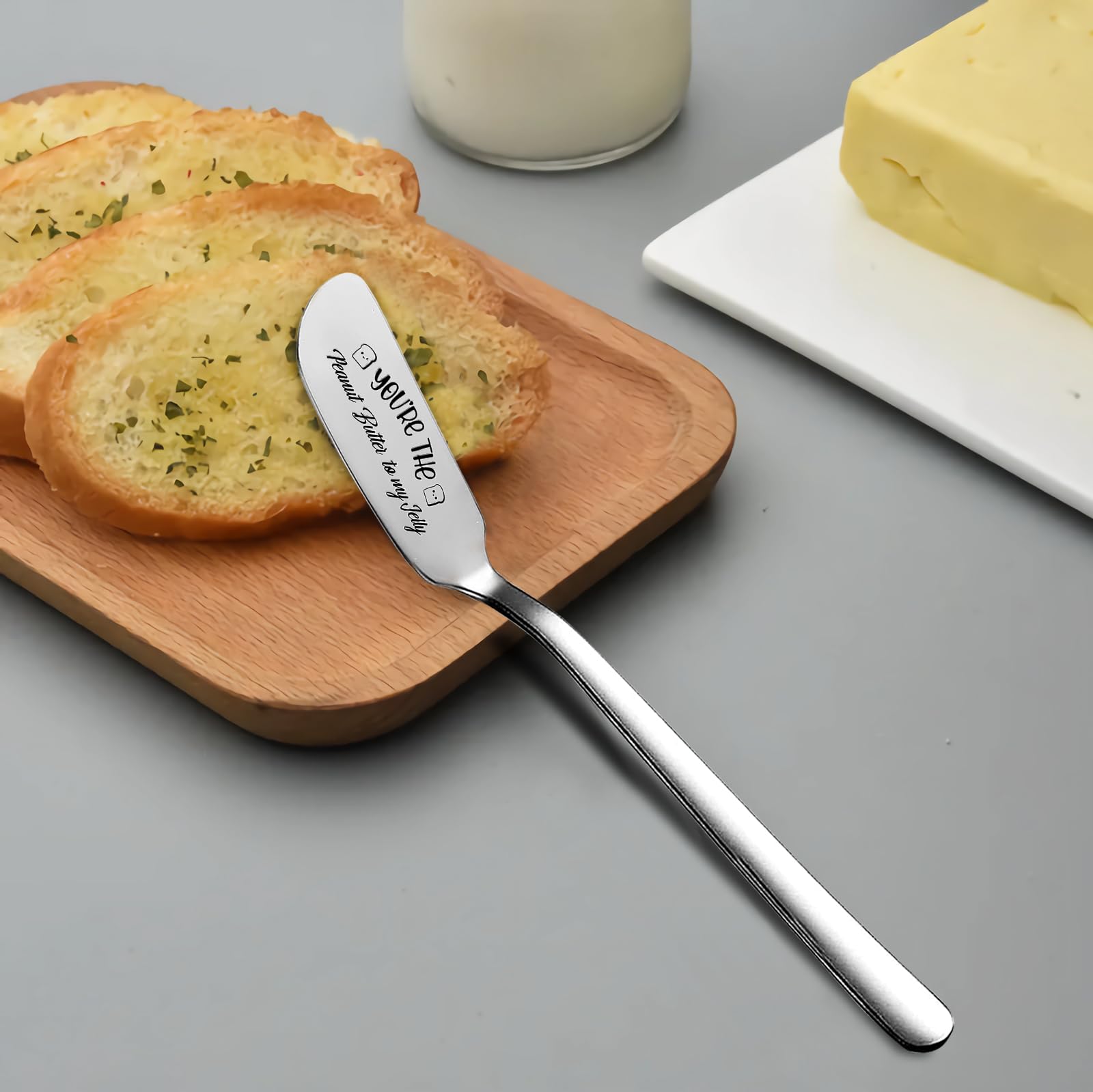 You're The Peanut Butter To My Jelly Funny Butter Knife, Personalized Engraved Peanut Butter Spreader Cheese Knives, Novelty Anniversary Christmas Gifts for Sandwich Bread Toast Butter Lover