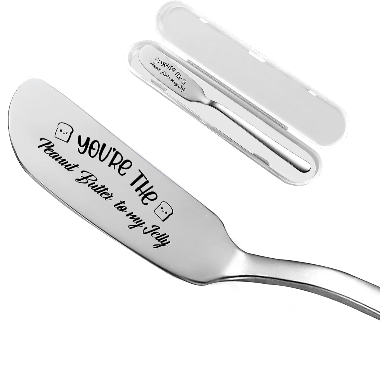 You're The Peanut Butter To My Jelly Funny Butter Knife, Personalized Engraved Peanut Butter Spreader Cheese Knives, Novelty Anniversary Christmas Gifts for Sandwich Bread Toast Butter Lover