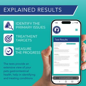 Innovative Pet Lab Comprehensive Gut Health Test Kit for Cats - at-Home Cat Stool Test for Immune & Gluten Sensitivity Symptoms Like Diarrhea, Vomiting, Itchy Skin - Easy Non-Invasive Testing Kit