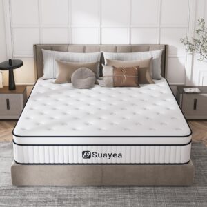 King Size Mattress 12 Inch, King Mattress in a Box, Hybrid Mattress with Pocket Spring and Soft Foam, Pressure Relief and Ultimate Motion Isolation, Medium Firm, Upgraded Version