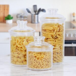 34oz/1L - Airtight Acrylic Canister Candy Jar Cookie Jar - Cookie Jars with Lids/Candy Jars with Lids Apothecary Jars With Lids, Plastic Jars With Lids - Laundry Pods Container Laundry Pod Container