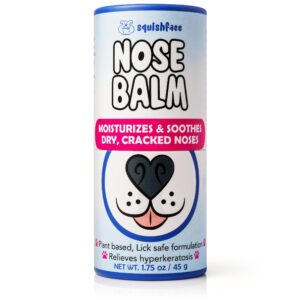 Squishface Nose Balm - Soothe & Protect Dry, Cracked Dog Snouts - Plant-Based, Lick-Safe Formulation to Aid in Relief of Hyperkeratosis - Great for All Breeds! (1.75 oz)