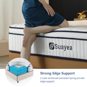 King Size Mattress 12 Inch, King Mattress in a Box, Hybrid Mattress with Pocket Spring and Soft Foam, Pressure Relief and Ultimate Motion Isolation, Medium Firm, Upgraded Version