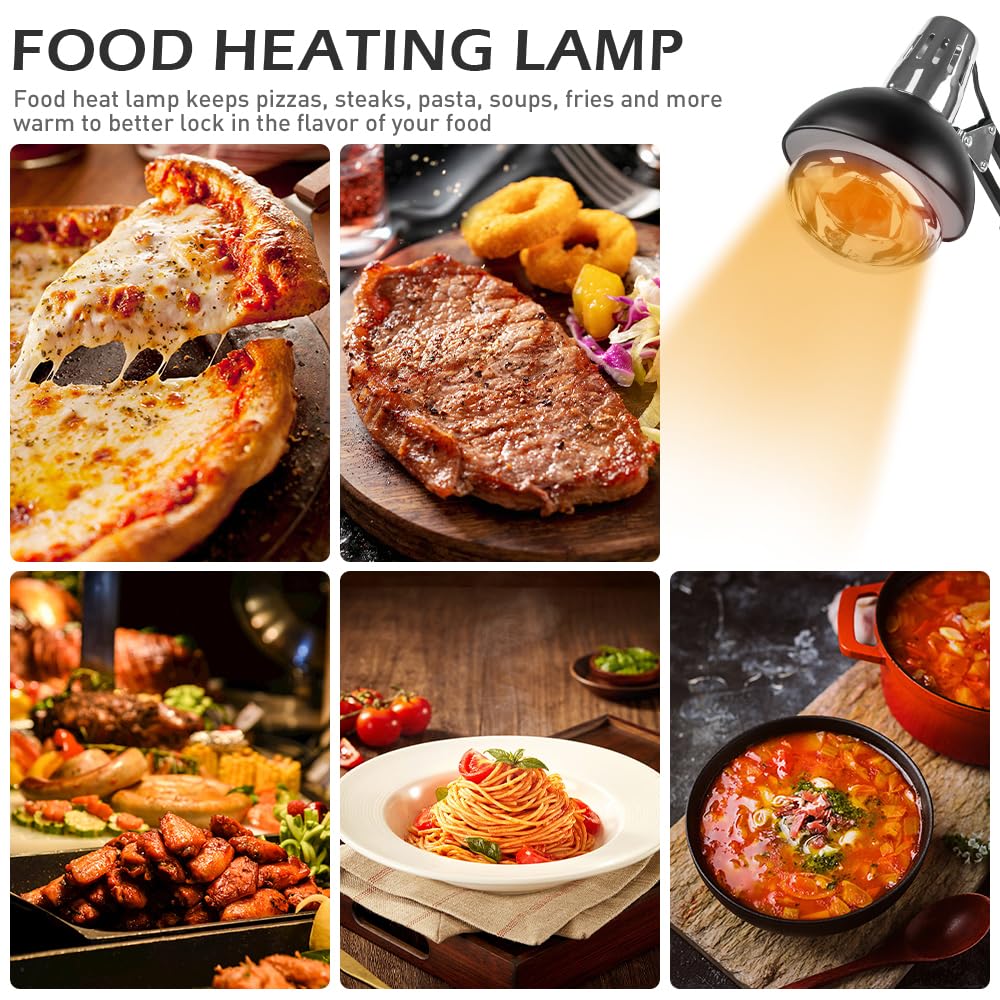 DUEBEL Food Heat Lamp, Perfect Buffet and Catering Solution for Keeping Food Warm, Ideal for Parties, Holidays, and Concession Stands