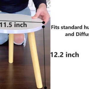 Humidifer Stand Table for Bedroom, Waterproof coating, Sturdy wood, Large, White. (Stand Only)