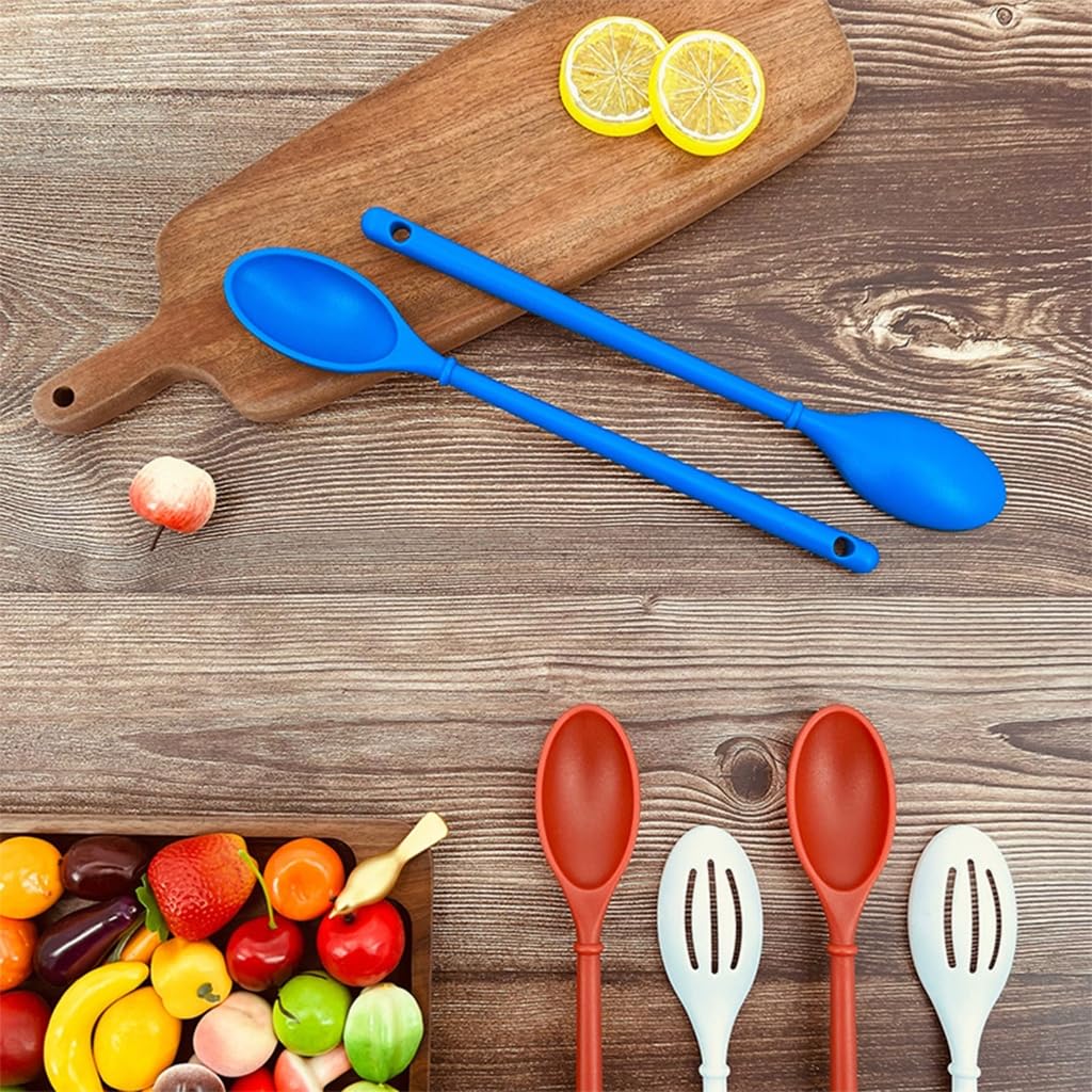 Generic Pack of 3 Fruit Salad Stirring Utensils Convenient Plastic Fruit Salad Spoons Utensils for Cooking and Dining, normal, White