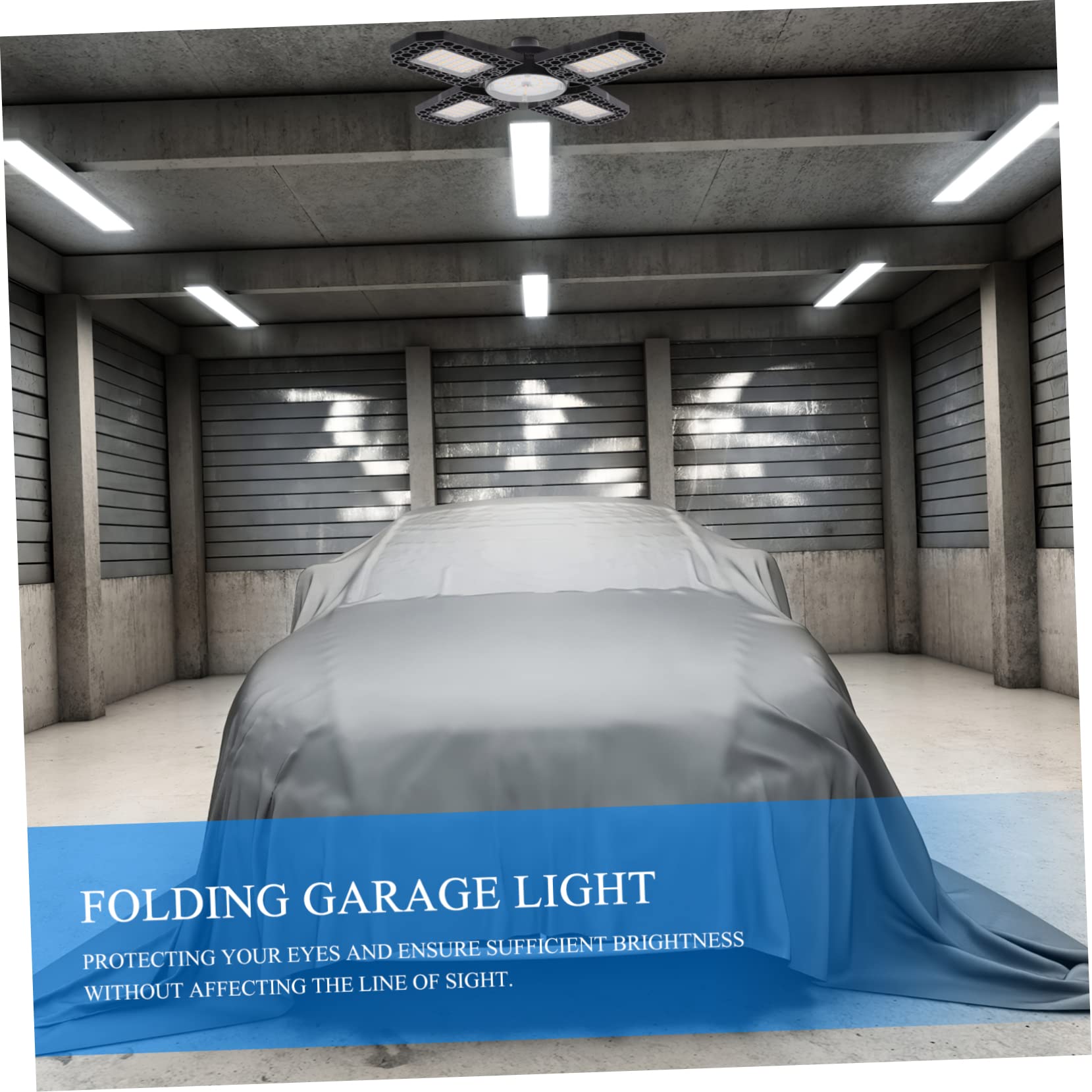 Gadpiparty Garage Light Led Shop Light Led Light Fixture Led Bulb Led Ceiling Light Ceiling Light Bulbs Deformable Garage Lamp Workshop Led Light Led Panel Warehouse Lights Plastic