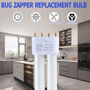 Bug Zapper Replacement Light Bulb for 18W Insect Attracting Lamp, 4-Pin, 18W Single H-Shaped Twin Tube Bulb for Outdoor Mosquito Zapper