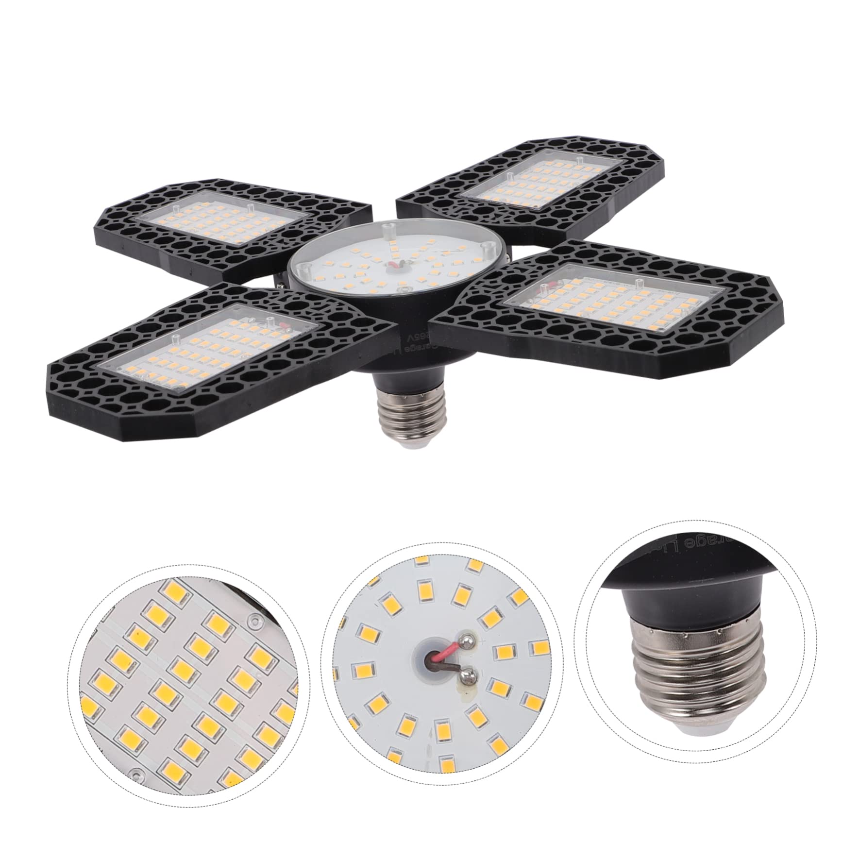 Gadpiparty Garage Light Led Shop Light Led Light Fixture Led Bulb Led Ceiling Light Ceiling Light Bulbs Deformable Garage Lamp Workshop Led Light Led Panel Warehouse Lights Plastic