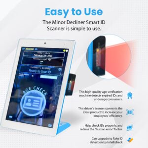 ID Scanner for Bars and Clubs - Easy to Use and Reliable ID Checker for Your Business That Detects Expired IDs & Underage Customers – Works in All 50 States - Includes Optional Fake ID Detection