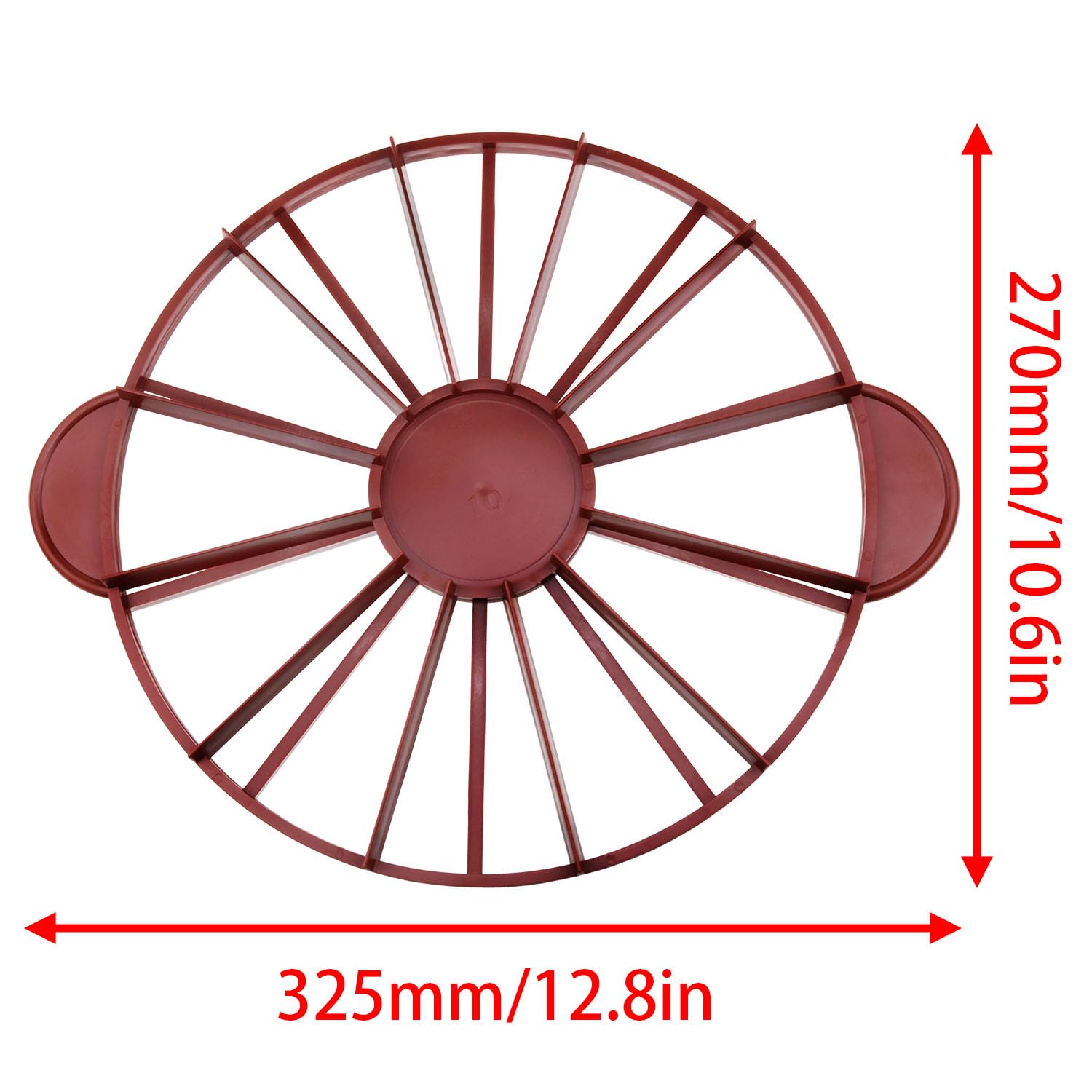 Dsjnf Cake divider Round cake slicer and pie slicer equal parts knife, Slice marks, baking tools, kitchen utensils, red 10 or 12 pieces double-sided -1pcs