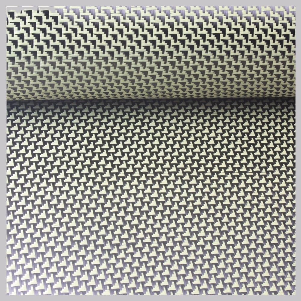 GatherTOOL 260g/m2 Aramid 1500D Carbon 3K Fiber Hybrid Woven Fabric Plane Pattern 1Meter Width (Color : 100cm Width, Size : 50cm)