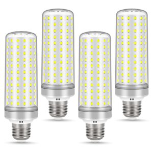 e26 led bulbs, 40w led light bulbs equivalent 400w, 6000k daylight white, not dimmable, ac 85-265v, e26 light bulbs (4 pack)