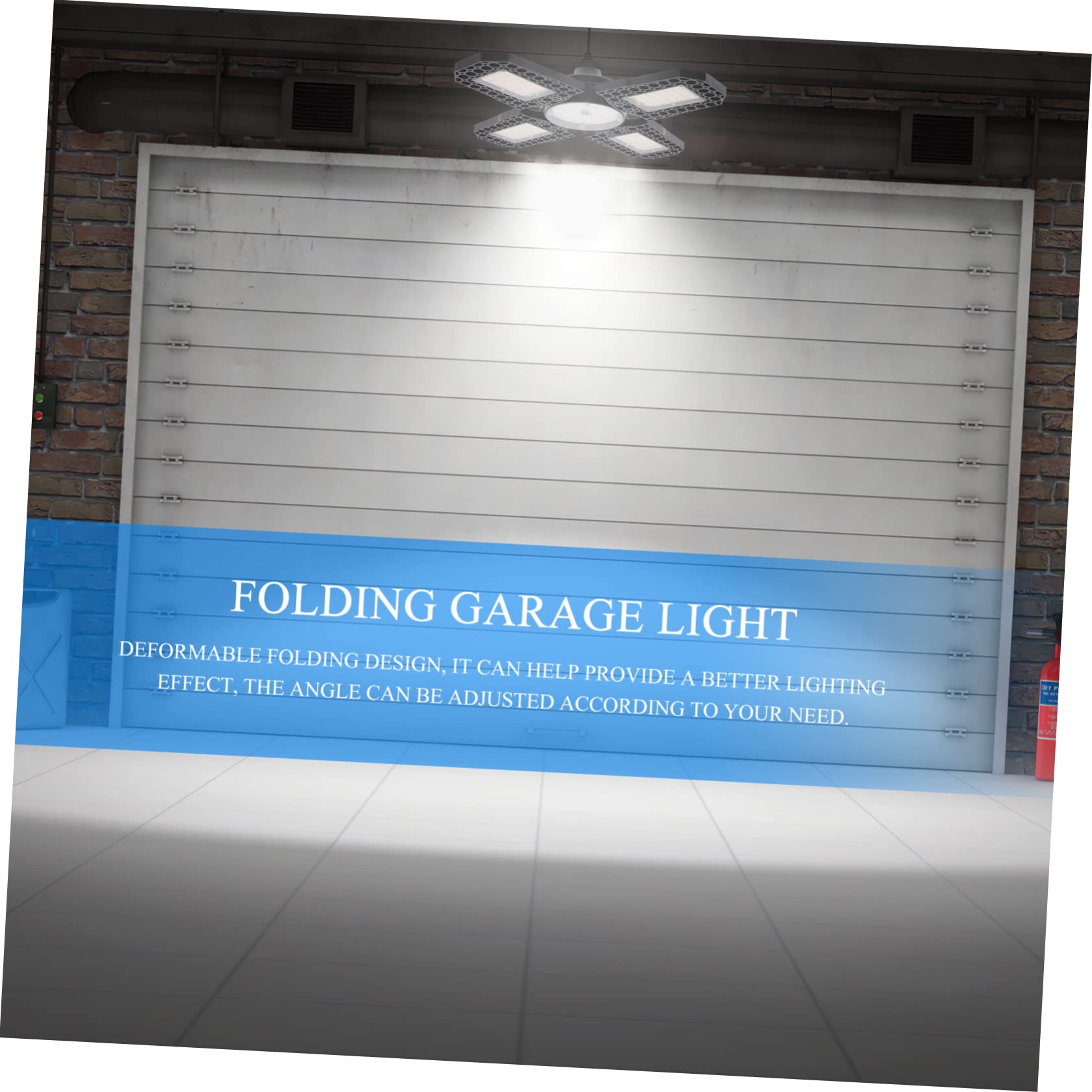 Gadpiparty Garage Light Led Shop Light Led Light Fixture Led Bulb Led Ceiling Light Ceiling Light Bulbs Deformable Garage Lamp Workshop Led Light Led Panel Warehouse Lights Plastic