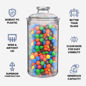 34oz/1L - Airtight Acrylic Canister Candy Jar Cookie Jar - Cookie Jars with Lids/Candy Jars with Lids Apothecary Jars With Lids, Plastic Jars With Lids - Laundry Pods Container Laundry Pod Container