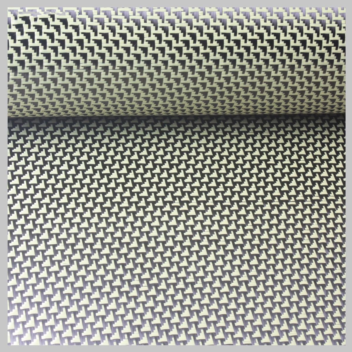 GatherTOOL 260g/m2 Aramid 1500D Carbon 3K Fiber Hybrid Woven Fabric Plane Pattern 1Meter Width (Color : 100cm Width, Size : 50cm)