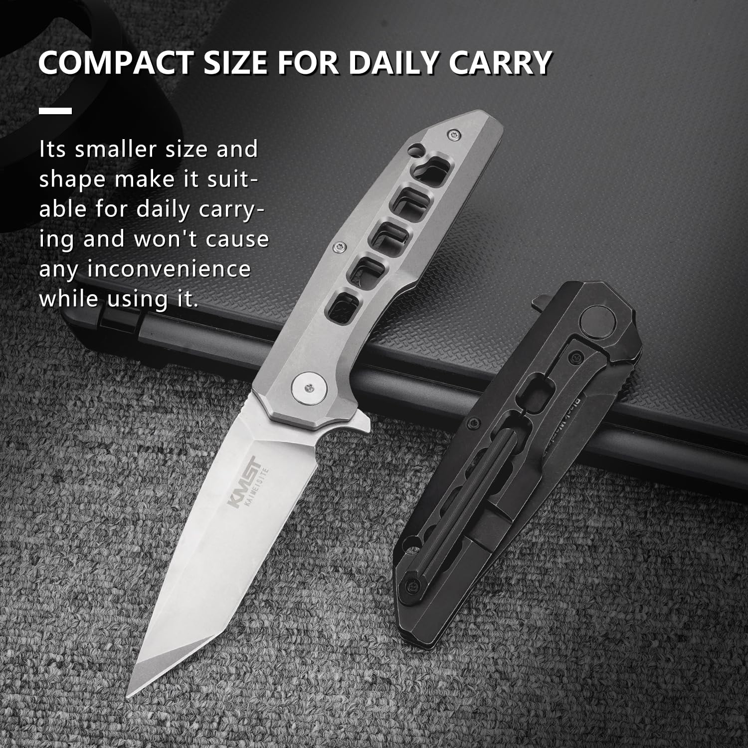 kaimeisite Pocket Knife, 3.5" Pocket Knife for Men, Pocket Knife Set, Knives for Men Tactical Knife, Edc Knife, Folding Knife,Titanium Alloy & SKD11 Steel, Frame Lock, White