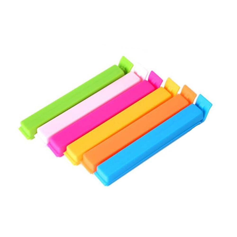 10Pcs Plastic Sealer Clamp Tool Bag Clips, Sealing Clips Fresh-Keeping Clamp Bag Clips Kitchen Tool, Random Color (11cm)