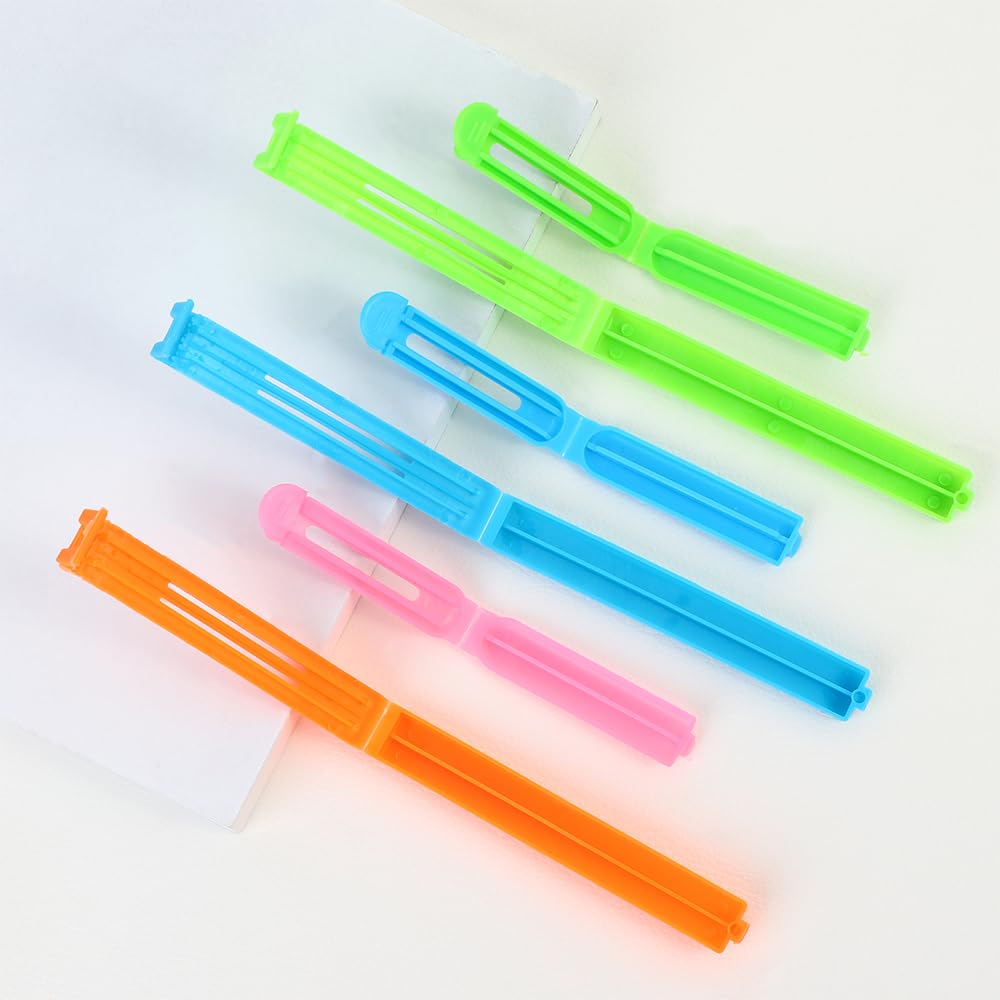 10Pcs Plastic Sealer Clamp Tool Bag Clips, Sealing Clips Fresh-Keeping Clamp Bag Clips Kitchen Tool, Random Color (11cm)