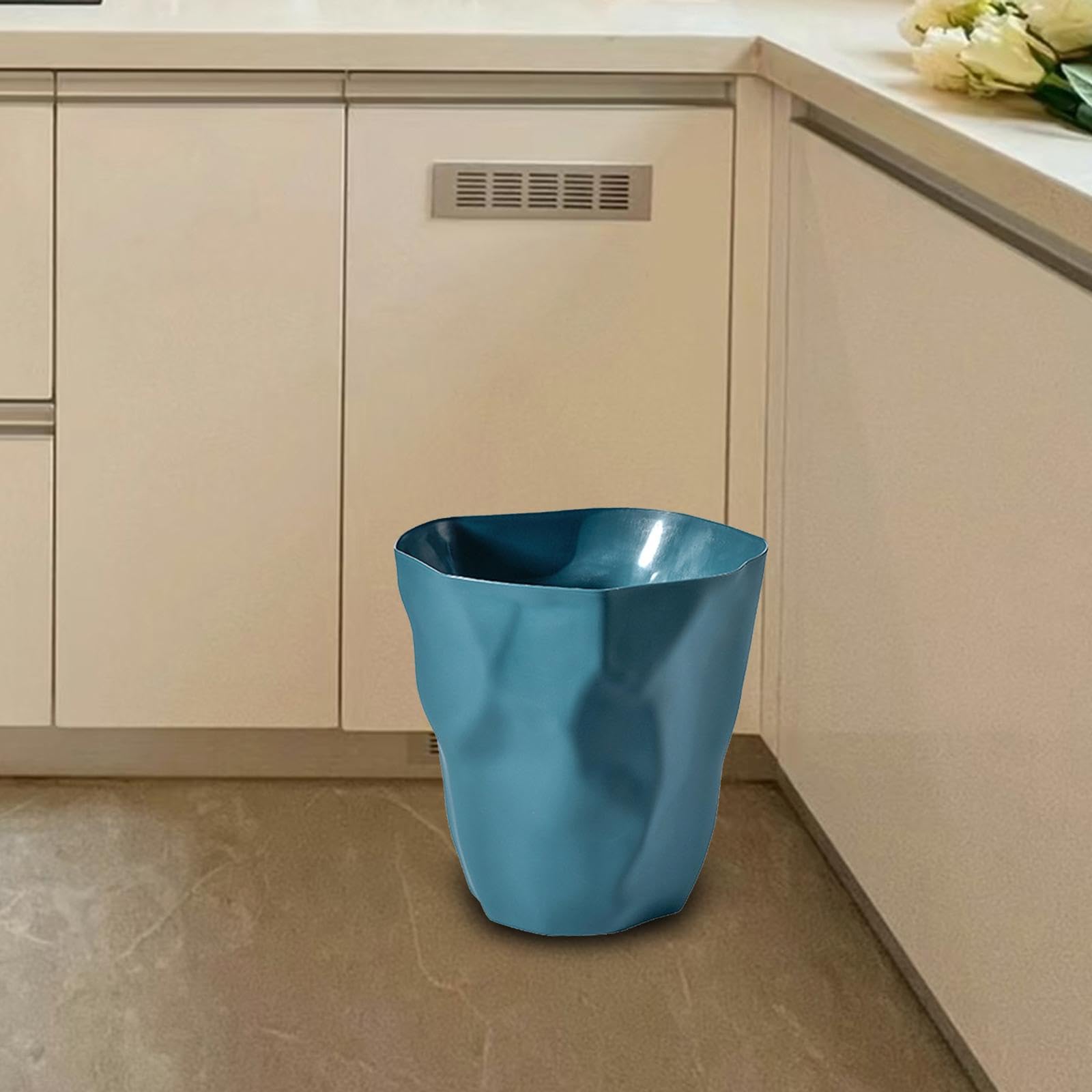 Trash Can Wastebasket Household Decorative Dust Bin Waste Bin Garbage Bin for Under Desk Indoor Dorm Bathroom Living Room