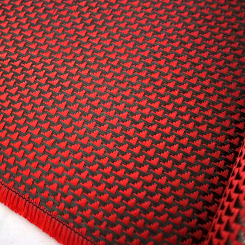 GatherTOOL Kevlar 3K Carbon Aramid Fiber Blended Woven Fabric Aircraft Jacquard Pattern Parts Modified DIY Surface Decorative Fabric (Size : 20cmX100cm)