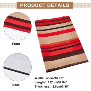 AHANDMAKER Beach Sling Chair Replacement Fabric, Canvas Cloth Beach Lounge Chair Cover, Red Stripe Pattern Sling Chair Replacement Canvas for Beach Chair(44.88x16.93inch)