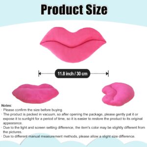 zhidiloveyou 2PCS 11.8" Lip Pillow Plush Pink Cute Hug Toy Soft Lip Shaped Decorative Cushion