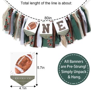 Football One High Chair Banner - Football 1st Birthday Party Decorations,Football First Highchair Banner,First Year Down Themed Decor,First Year Down Football Highchair Banner