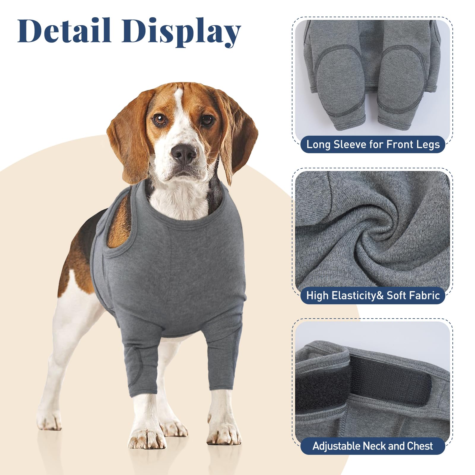 Nanaki Dog Recovery Sleeves for Front Legs, Dog Leg Sleeve to Stop Licking, Dog Anti-Lick Wounds Sleeves, Dog Surgery Recovery Sleeve, Dog Leg Wound Cover Arm Protector for Leg Injuries & Joint Pain