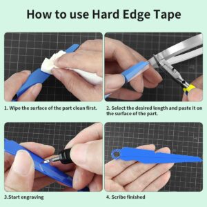 stedi Hobby Model Craft Tool Carving Cutting Masking Tape, Scribing Tape,Scribing line, for Engraved,Panel line,Resin,Scale Model,3mmx33m+6mm*33m(2pcs)