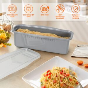 Microwave Pasta Cooker: Speedy Cooking with Convenient Strainer Lid - Perfect for Busy Weeknights