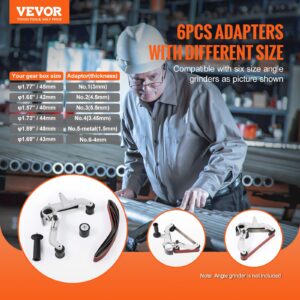 VEVOR Belt Sander Adapter for Angle Grinder, Pipe or Tube Sanding Attachment with 5/8-11" Imperial Thread and 10PCS Sanding Belts, Belt Sander Attachment Pipe Polishing Adapter for Rust Removal