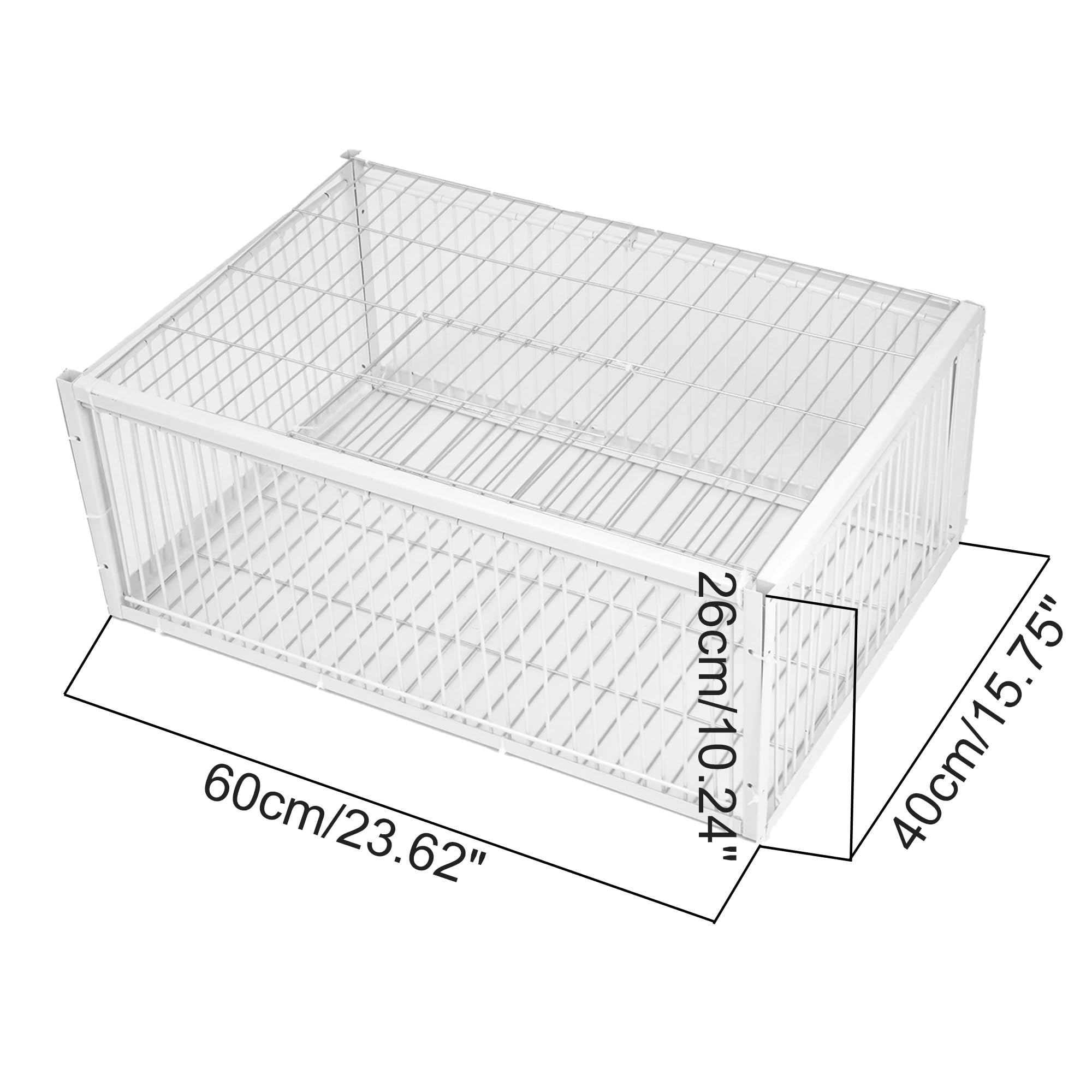 KUJIBGY Pigeon Trap with Escape-Proof Design Small Birds Live Hunting Trap Iron Cage with One-Way Entry Outdoor Patio Garden Farm Warehouse Humane Trap for Pigeon Sparrow Mouse Rabbit Chicken