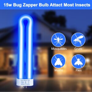 15W 4-Pin Base Universal Replacement Bulb for Bug Zapper (White)