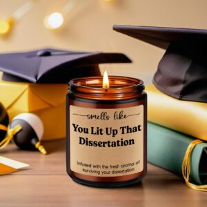 GSPY Graduation Candle, PhD Graduation Gifts, Doctorate Graduation Gifts for Her, Him - Funny Dissertation, Congrats Grad, 2024 Graduation Gifts for Women, Doctoral Graduates, Doctoral Student