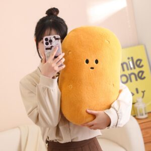 funnykitten Potato Plush, Kawaii Stuffed Potato Pillow Soft Realistic Potato Plushie Toy Funny Food Plush Pillows Gift for Home Decor Party, 21.6 inch