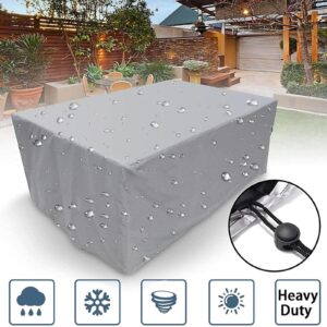 Patio Furniture Covers Waterproof, 420D Patio Sectional Couch Cover, Lawn Patio Furniture Cover, Heavy Duty Outdoor Sectional Sofa Cover, All Weather Protection 86.61x47.24x29.53 inch