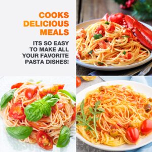 Microwave Pasta Cooker: Speedy Cooking with Convenient Strainer Lid - Perfect for Busy Weeknights