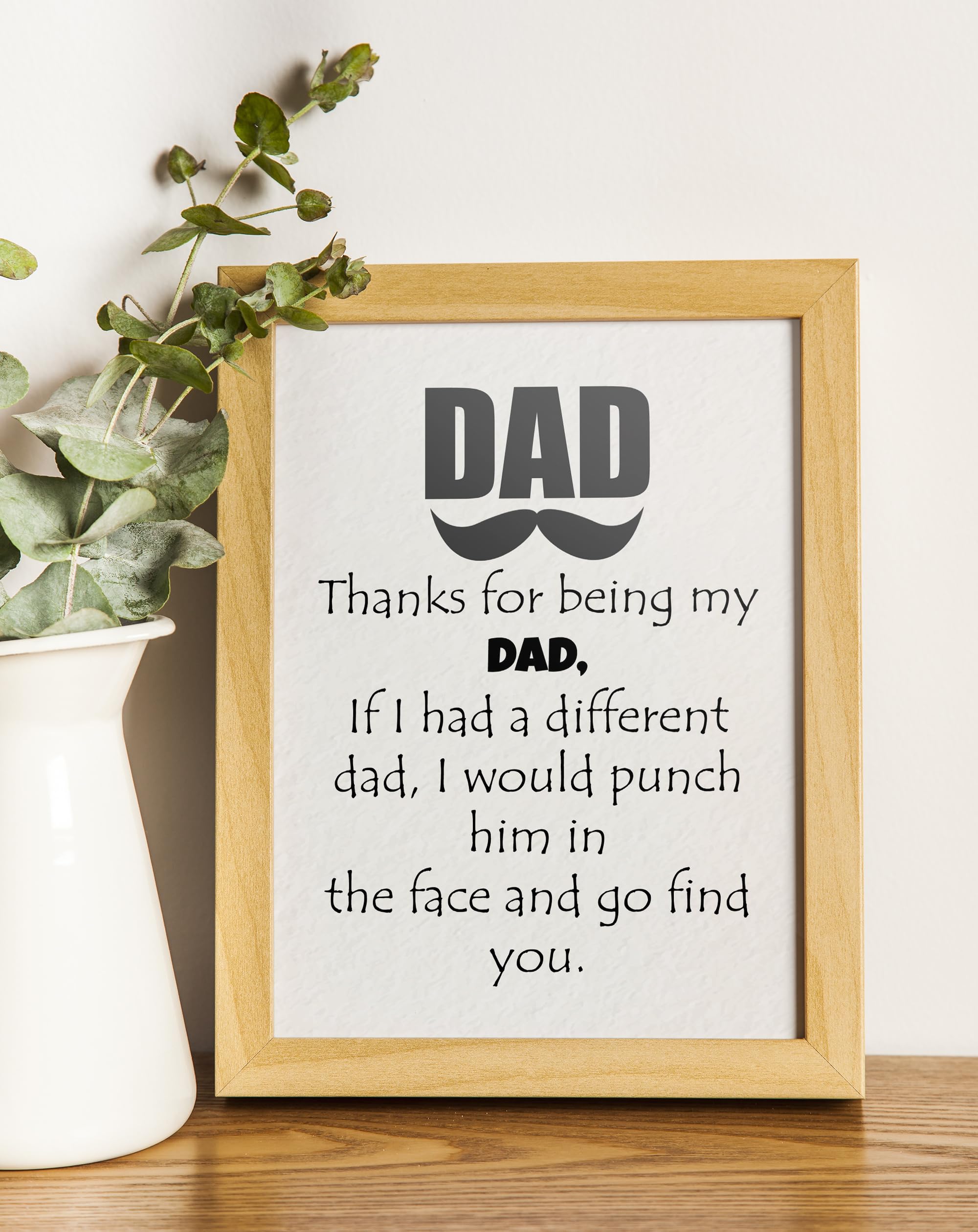 Thanks for being my DAD card - Fathers Day Card from Son, Daughter, Kids, Birthday Card - Size 5x7 inch Folded Card include Envelope, Sticker - Blank Inside - Funny, Unique & Romantic Card