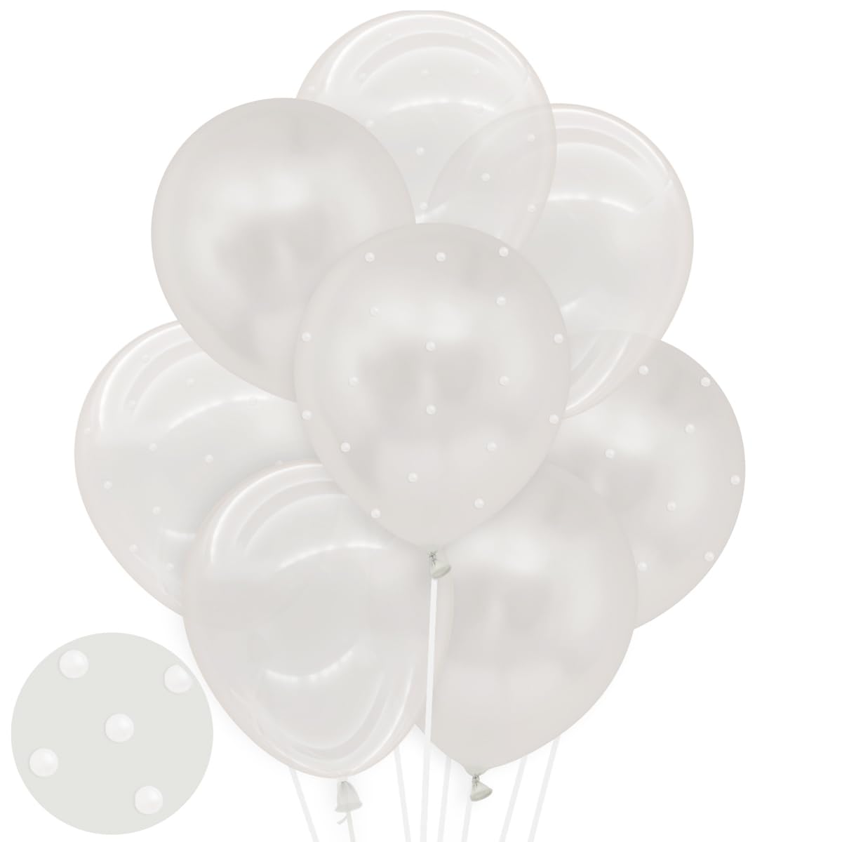 xo, Fetti Party Decorations Pearl Latex Balloons - 24 pk, 12" | Bachelorette Decorations, White and Clear Theme Birthday Party, Bridal Engagement Decor, Coquette Cute Supplies, Preppy Girl Baby Shower