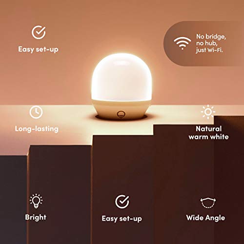 LIFX White A19 WiFi Smart LED Light Bulb, Dimmable, No Hub Required, Compatible with Alexa and Apple Home Kit, Hey Google, L3A19LW06E26US/12, 12 Pack