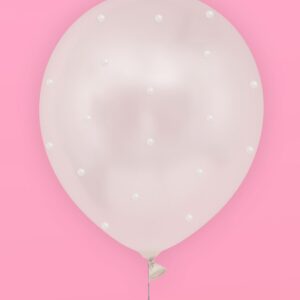 xo, Fetti Party Decorations Pearl Latex Balloons - 24 pk, 12" | Bachelorette Decorations, White and Clear Theme Birthday Party, Bridal Engagement Decor, Coquette Cute Supplies, Preppy Girl Baby Shower