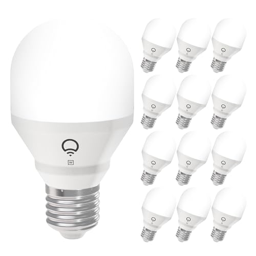 LIFX White A19 WiFi Smart LED Light Bulb, Dimmable, No Hub Required, Compatible with Alexa and Apple Home Kit, Hey Google, L3A19LW06E26US/12, 12 Pack