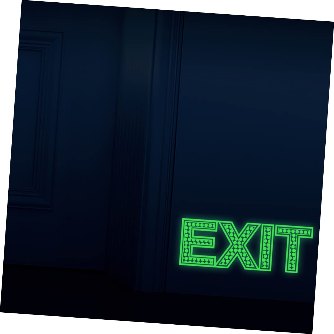 DOITOOL 3pcs Exit Sign Emblems Stickers Outdoor Signs Hotel Restaurant Exit Decal Warning Sticker Exit Sticker Indicator Floor Sticker Glowing Sticker Office Protector Luminous